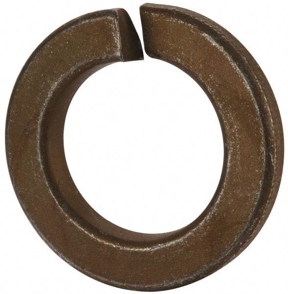 Value Collection - 7/8", 0.878" ID, 0.219" Thick Split Lock Washer - Grade 2 Spring Steel, Zinc Yellow Dichromate Finish, 0.878" Min ID, 0.894" Max ID, 1.459" Max OD - Benchmark Tooling
