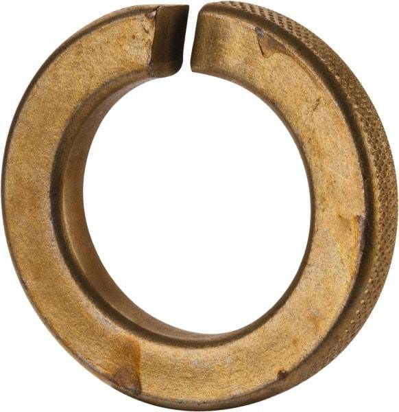 Value Collection - 1-1/4", 1.254" ID, 0.312" Thick Split Lock Washer - Grade 8 Spring Steel, Zinc Yellow Dichromate Finish, 1.254" Min ID, 1.28" Max ID, 2.036" Max OD - Benchmark Tooling
