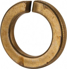 Value Collection - 1-1/4", 1.254" ID, 0.312" Thick Split Lock Washer - Grade 8 Spring Steel, Zinc Yellow Dichromate Finish, 1.254" Min ID, 1.28" Max ID, 2.036" Max OD - Benchmark Tooling