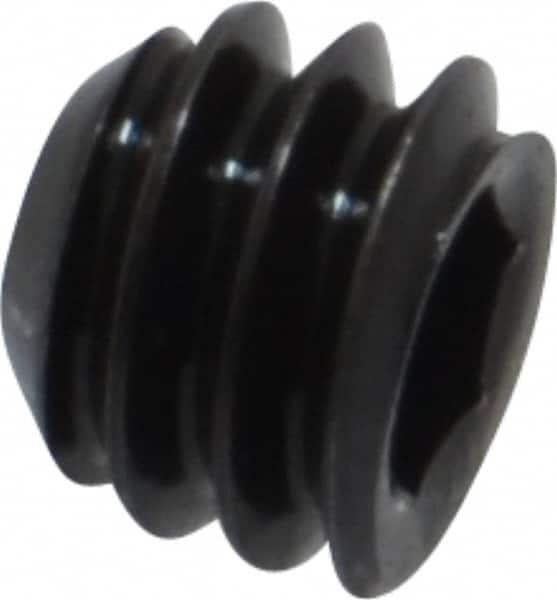 Holo-Krome - 1/4-20 UNC, 3/16" OAL, Cup Point Set Screw - Grade 8 Alloy Steel, 1/8" Key - Benchmark Tooling