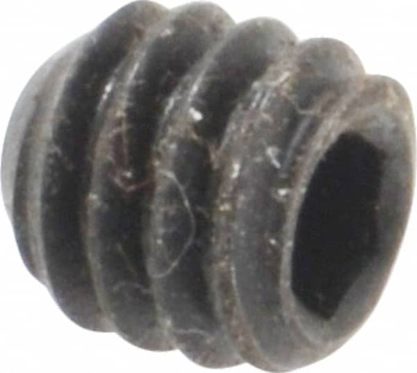 Holo-Krome - 1/4-20 UNC, 1/4" OAL, Cup Point Set Screw - Grade 8 Alloy Steel, 1/8" Key - Benchmark Tooling