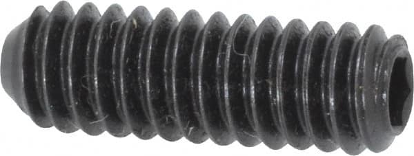 Holo-Krome - 1/4-20 UNC, 3/4" OAL, Cup Point Set Screw - Grade 8 Alloy Steel, 1/8" Key - Benchmark Tooling