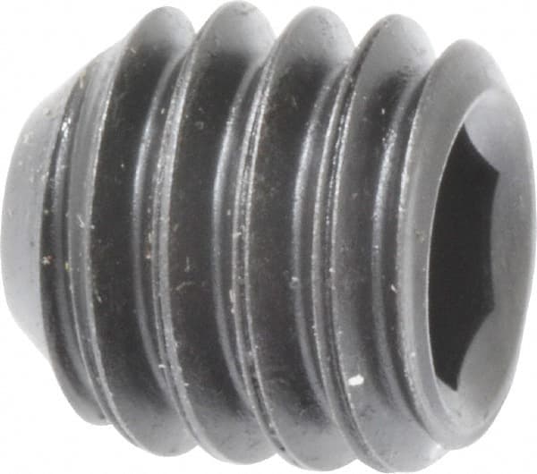 Holo-Krome - 5/16-18 UNC, 5/16" OAL, Cup Point Set Screw - Grade 8 Alloy Steel, 5/32" Key - Benchmark Tooling