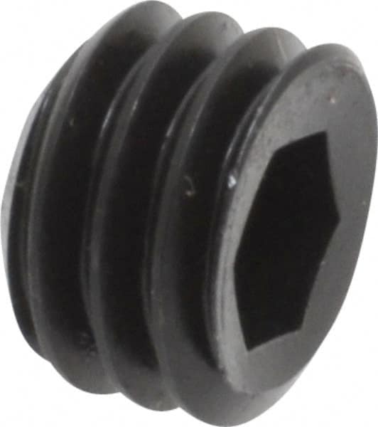 Holo-Krome - 3/8-16 UNC, 1/4" OAL, Cup Point Set Screw - Grade 8 Alloy Steel, 3/16" Key - Benchmark Tooling