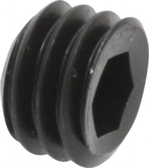 Holo-Krome - 3/8-16 UNC, 1/4" OAL, Cup Point Set Screw - Grade 8 Alloy Steel, 3/16" Key - Benchmark Tooling