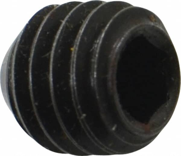 Holo-Krome - 3/8-16 UNC, 3/8" OAL, Cup Point Set Screw - Grade 8 Alloy Steel, 3/16" Key - Benchmark Tooling