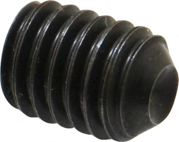 Holo-Krome - 3/8-16 UNC, 1/2" OAL, Cup Point Set Screw - Grade 8 Alloy Steel, 3/16" Key - Benchmark Tooling