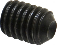 Holo-Krome - 3/8-16 UNC, 1/2" OAL, Cup Point Set Screw - Grade 8 Alloy Steel, 3/16" Key - Benchmark Tooling