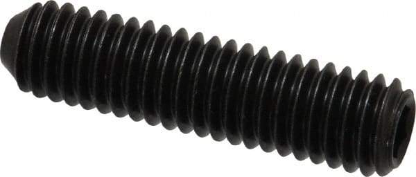 Holo-Krome - 3/8-16 UNC, 1-1/2" OAL, Cup Point Set Screw - Grade 8 Alloy Steel, 3/16" Key - Benchmark Tooling