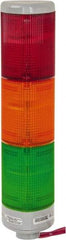 Edwards Signaling - Incandescent Lamp, Amber, Green, Red, Steady, Preassembled Stackable Tower Light Module Unit - 24 VDC, 0.96 Amp, IP54, IP65 Ingress Rating, 3R, 4X NEMA Rated, Pipe Mount - Benchmark Tooling