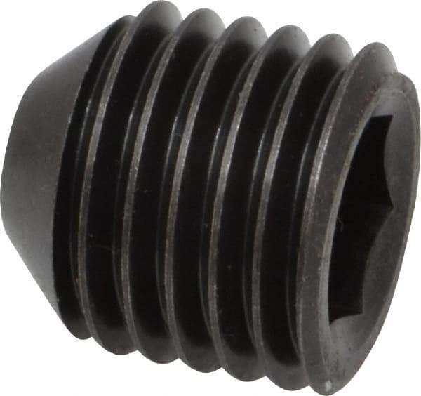 Holo-Krome - 1-8 UNC, 1" OAL, Cup Point Set Screw - Grade 8 Alloy Steel, 9/16" Key - Benchmark Tooling