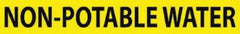 NMC - Pipe Marker with Non-Potable Water Legend and No Graphic - 3/4 to 1-1/4" Pipe Outside Diam, Black on Yellow - Benchmark Tooling