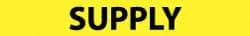 NMC - Pipe Marker with Supply Legend and No Graphic - 3/4 to 1-1/4" Pipe Outside Diam, Black on Yellow - Benchmark Tooling