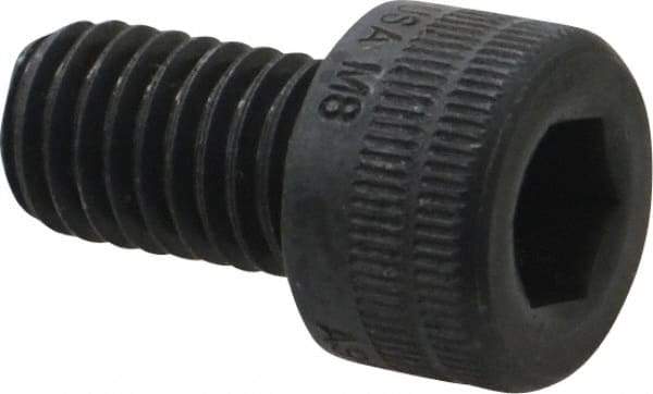 Holo-Krome - M8x1.25 Metric Coarse Hex Socket Drive, Socket Cap Screw - Grade 12.9 Alloy Steel, Black Oxide Finish, Fully Threaded, 14mm Length Under Head - Benchmark Tooling