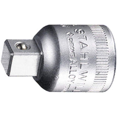 Socket Adapters & Universal Joints; Adapter Type: Convertor; Male Size: 3/8 in; Female Size: 1/2; Male Drive Style: Square; Overall Length (Inch): 1-3/8 in; Female Drive Style: Square; Finish: Chrome-Plated; Material: Steel