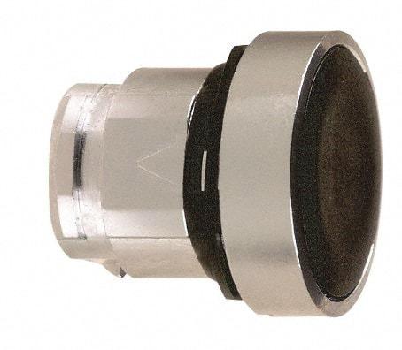 Schneider Electric - 22mm Mount Hole, Flush, Pushbutton Switch Only - Round, Black Pushbutton, Nonilluminated, Momentary (MO) - Benchmark Tooling