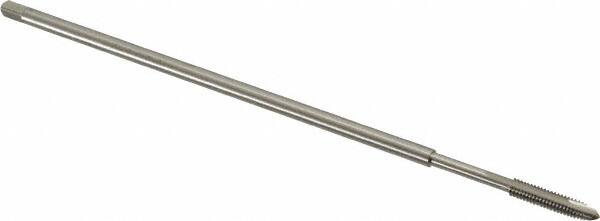 Hertel - #8-32 UNC 2 Flute H3 Bright Finish High Speed Steel Spiral Point Extension Tap - Plug Chamfer, 6" OAL, 2B Class of Fit - Benchmark Tooling