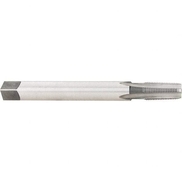 Hertel - 1/8-27 NPT, 4 Flute, Plug Chamfer, Bright Finish, High Speed Steel, Extension Pipe Tap - 4" OAL, 7/16" Shank Diam, 3/4" Thread Length, 0.328" Square Size - Benchmark Tooling