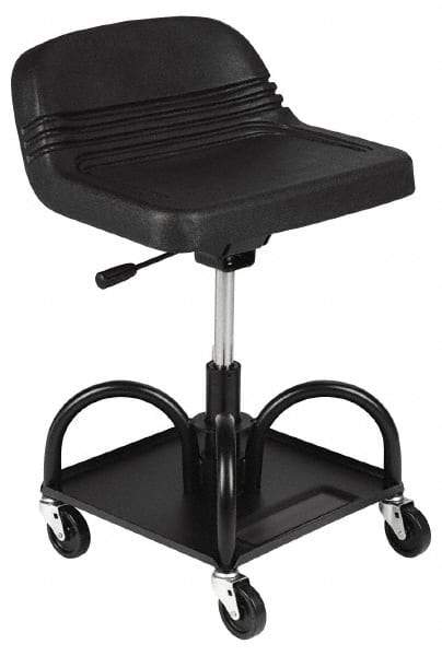 Whiteside - 400 Lb Capacity, 4 Wheel Adjustable Creeper Seat - Steel, 15" Long x 22" Overall Height x 15" Wide - Benchmark Tooling