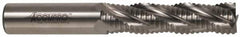 Accupro - 7/8" Diam, Coarse Pitch, 3-1/2" LOC, 5 Flute Powdered Metal Corner Chamfer Roughing End Mill - Uncoated, 5-3/4" OAL, 7/8" Shank Diam, Single End, Centercutting, 30° Helix - Benchmark Tooling