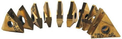 Tool-Flo - 32TNMA Grade GP50, 1.57mm Cutting Width Carbide Grooving Insert - 0.15" Max Depth of Cut, Right Hand, TiN Finish - Benchmark Tooling
