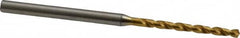 OSG - 1.99898mm 130° Vanadium High Speed Steel Jobber Drill - TiN Finish, Right Hand Cut, Spiral Flute, Straight Shank, 56mm OAL, Standard Point - Benchmark Tooling