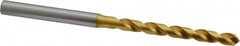 OSG - 5.00126mm 120° Vanadium High Speed Steel Jobber Drill - TiN Finish, Right Hand Cut, Spiral Flute, Straight Shank, 96mm OAL, Standard Point - Benchmark Tooling