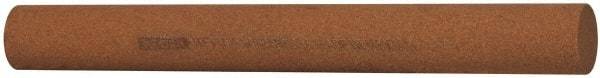 Norton - 6" Long x 5/8" Diam x 5/8" Thick, Aluminum Oxide Sharpening Stone - Round, Medium Grade - Benchmark Tooling