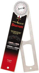 Starrett - 12 Inch Long Blade, 360° Max Measurement, 1° Dial Graduation, Round Head Protractor - 0 to 90 to 0 Dial Range - Benchmark Tooling