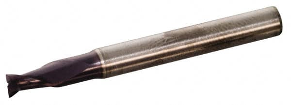 Kennametal - 0.472", 25mm LOC, 12mm Shank Diam, 76mm OAL, 3 Flute, Solid Carbide Square End Mill - Single End, Uncoated, Spiral Flute, 45° Helix, Centercutting, Right Hand Cut, Right Hand Flute, Series F3AA - Benchmark Tooling