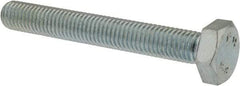 Value Collection - M10x1.50mm Metric Coarse, 75mm Length Under Head Hex Head Cap Screw - Fully Threaded, Grade 8.8 Steel, Zinc-Plated Finish, 17mm Hex - Benchmark Tooling