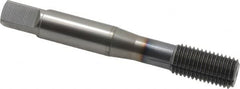 OSG - M10x1.25 Metric Fine D5 Thread Limit Bottoming Thread Forming Tap - Powdered Metal High Speed Steel, TiCN Finish, 2-15/16" OAL, 1-1/4" Thread Length, Right Hand Thread, Series EXOTAP NRT - Benchmark Tooling