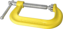 Gibraltar - Regular-Duty 4" Max Opening, 3-1/4" Throat Depth, Forged Steel Standard C-Clamp - 6,200 Lb Capacity, 0" Min Opening, Deep Throat - Benchmark Tooling