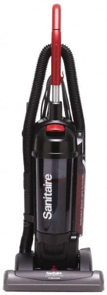 Sanitaire - Single Motor Bagless Heavy-Duty Upright Vacuum Cleaner - 15" Cleaning Width, 10" Amps, Comfort Hand Grip, Black - Benchmark Tooling