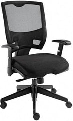 ALERA - 28-3/4" High Office/Managerial/Executive Chair - 18" Wide x 18" Deep, Mesh Seat, Black - Benchmark Tooling