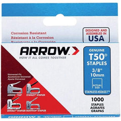 Arrow - 3/8" Wide Stainless Steel Heavy-Duty Staples - 3/8" Leg Length - Benchmark Tooling