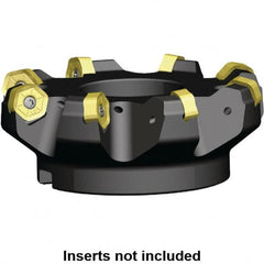 Kennametal - 5 Inserts, 3.184" Cutter Diam, 0.087" Max Depth of Cut, Indexable High-Feed Face Mill - 0.8661" Arbor Hole Diam, 1.595" High, KSHR Toolholder, HNGJ 0905.. Inserts, Series Dodeka High-Feed - Benchmark Tooling