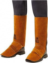 Steiner - Men's 9 General Purpose Spats - 12" High, Plain Toe, Leather Upper, Brown - Benchmark Tooling