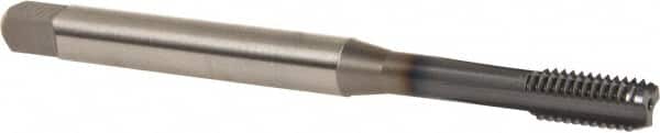 OSG - M6x1.00 Metric Coarse 6H 3 Flute TiCN Finish Powdered Metal Straight Flute Machine Tap - Bottoming, Right Hand Thread, 2-1/2" OAL, 1" Thread Length, D5 Limit, Oversize - Exact Industrial Supply