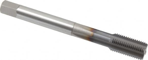 OSG - M12x1.25 Metric Fine 4 Flute TiCN Finish Powdered Metal Straight Flute Machine Tap - Bottoming, Right Hand Thread, 3-3/8" OAL, 1-21/32" Thread Length, D6 Limit, Oversize - Exact Industrial Supply