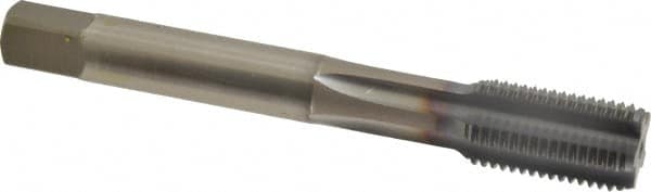 OSG - M14x1.50 Metric Fine 5 Flute TiCN Finish Powdered Metal Straight Flute Machine Tap - Bottoming, Right Hand Thread, 3-19/32" OAL, 1-21/32" Thread Length, D7 Limit, Oversize - Exact Industrial Supply