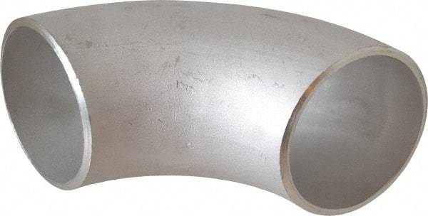 Merit Brass - 2" Grade 304L Stainless Steel Pipe 90° Long Radius Elbow - Butt Weld x Butt Weld End Connections - Benchmark Tooling