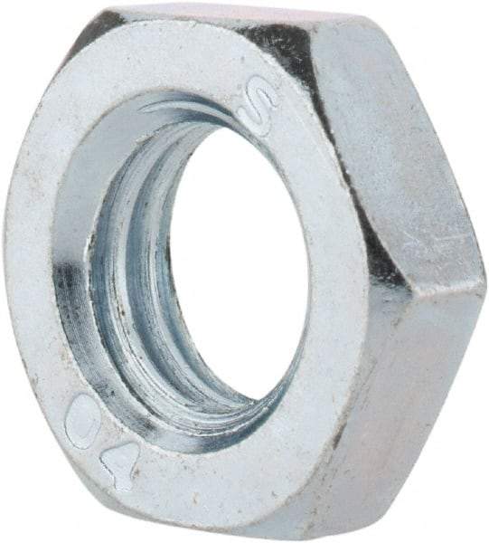 Value Collection - M14x2.00 Steel Right Hand Hex Jam Nut - 22mm Across Flats, 7mm High, Zinc-Plated Finish - Benchmark Tooling