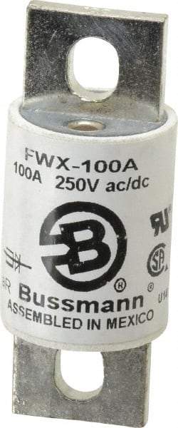 Cooper Bussmann - 250 VAC/VDC, 100 Amp, Fast-Acting Semiconductor/High Speed Fuse - Stud Mount Mount, 3-1/8" OAL, 200 (RMS), 50 at DC kA Rating, 1-7/32" Diam - Benchmark Tooling