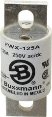 Cooper Bussmann - 250 VAC/VDC, 125 Amp, Fast-Acting Semiconductor/High Speed Fuse - Stud Mount Mount, 3-1/8" OAL, 200 (RMS), 50 at DC kA Rating, 1-7/32" Diam - Benchmark Tooling