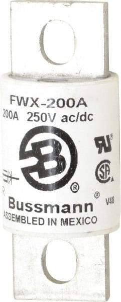 Cooper Bussmann - 250 VAC/VDC, 200 Amp, Fast-Acting Semiconductor/High Speed Fuse - Stud Mount Mount, 3-1/8" OAL, 200 (RMS), 50 at DC kA Rating, 1-7/32" Diam - Benchmark Tooling