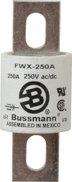 Cooper Bussmann - 250 VAC/VDC, 250 Amp, Fast-Acting Semiconductor/High Speed Fuse - Stud Mount Mount, 3-27/32" OAL, 200 (RMS), 50 at DC kA Rating, 1-1/2" Diam - Benchmark Tooling