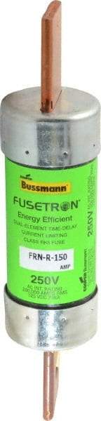 Cooper Bussmann - 125 VDC, 250 VAC, 150 Amp, Time Delay General Purpose Fuse - Bolt-on Mount, 7-1/8" OAL, 20 at DC, 200 (RMS) kA Rating, 1-9/16" Diam - Benchmark Tooling