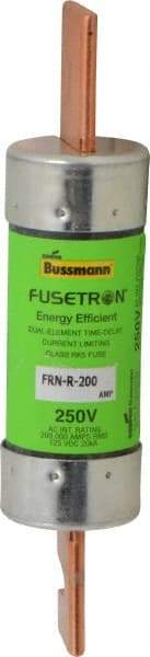 Cooper Bussmann - 125 VDC, 250 VAC, 200 Amp, Time Delay General Purpose Fuse - Bolt-on Mount, 7-1/8" OAL, 20 at DC, 200 (RMS) kA Rating, 1-9/16" Diam - Benchmark Tooling