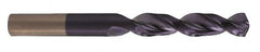 Cleveland - 3/16" 135° Parabolic Flute Cobalt Screw Machine Drill Bit - TiCN Finish, Right Hand Cut, 1-1/8" Flute Length, 2-3/16" OAL, Split Point, Straight Shank - Benchmark Tooling